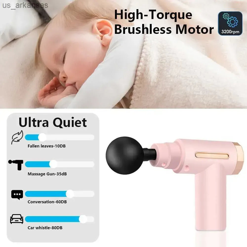 4-in-1 Massage Gun | Deep Tissue Percussion Massager with 4 Attachments |