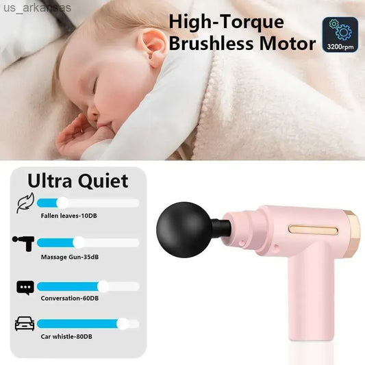 4-in-1 Massage Gun | Deep Tissue Percussion Massager with 4 Attachments |